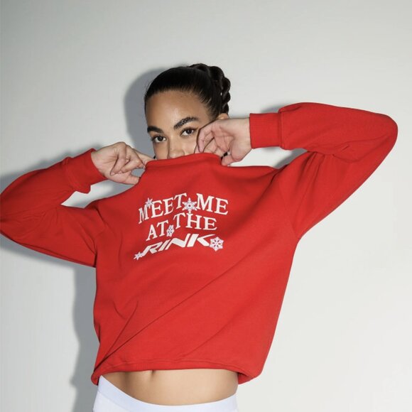 PINK Victoria's Secret Meet Me At The Rink - Figure Skater / Hockey Sweatshirt - Picture 2 of 2